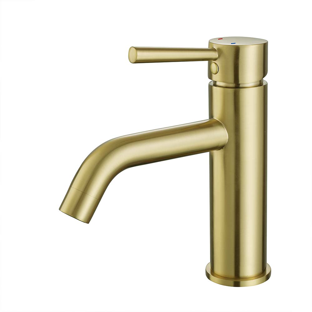 Deck Mounted Single Lever Handle Bathroom Faucet