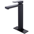 Modern Single-handle Bathroom Sink Faucet with Square Cover