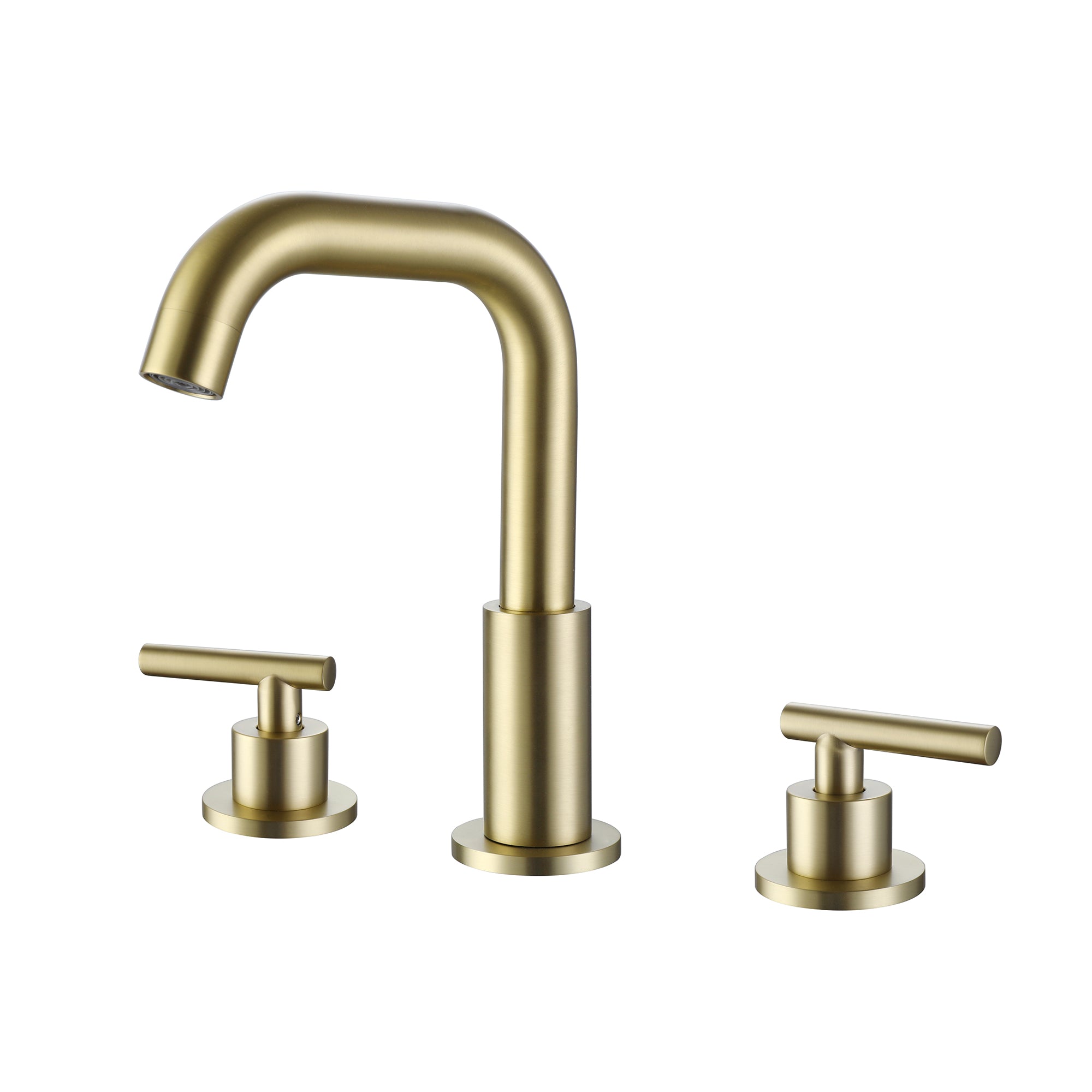 Deck Mounted Dual Handles Modern Industrial Style Bathroom Sink Faucet