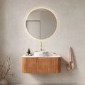 36 Inch Nature Wood Floating Bathroom Vanity with Soft-Closing Storage Drawer