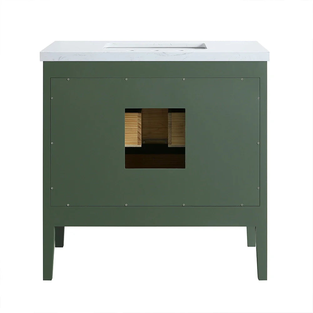 Fully Assembled 36 Inch Freestanding Bathroom Vanity with Single Sink