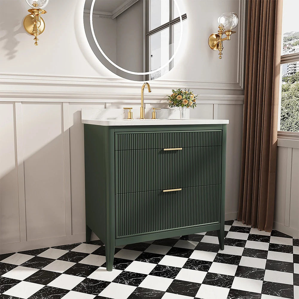 Fully Assembled 36 Inch Freestanding Bathroom Vanity with Single Sink
