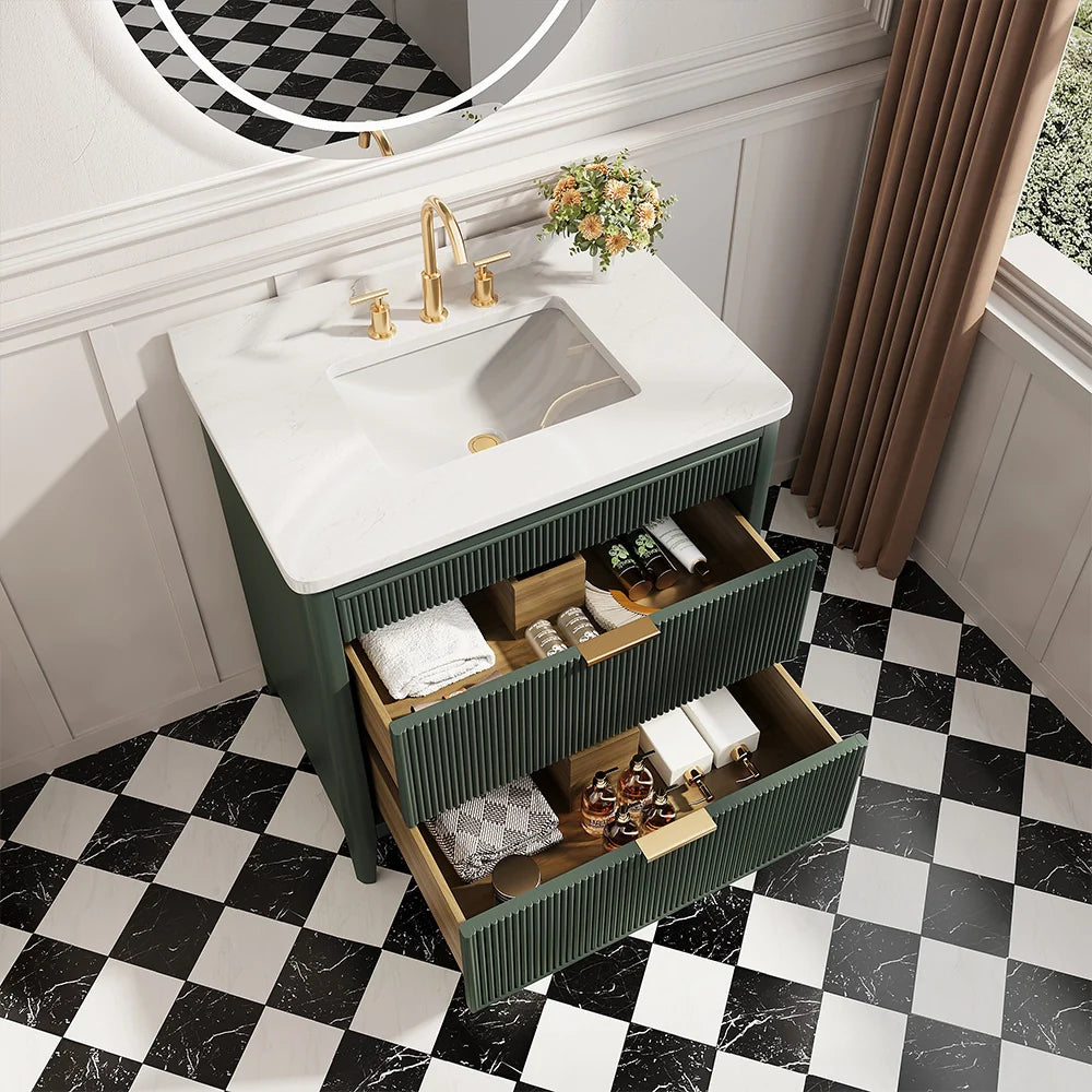 Fully Assembled 36 Inch Freestanding Bathroom Vanity with Single Sink