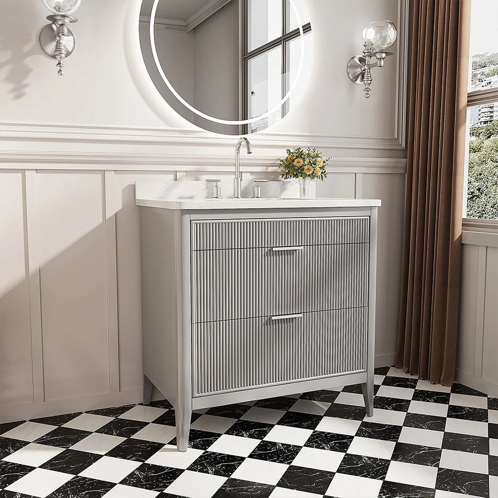 Fully Assembled 36 Inch Freestanding Bathroom Vanity with Single Sink