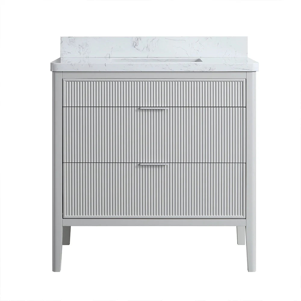 Fully Assembled 36 Inch Freestanding Bathroom Vanity with Single Sink