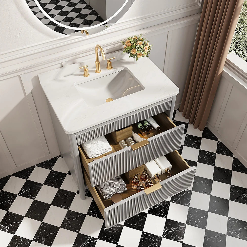 Fully Assembled 36 Inch Freestanding Bathroom Vanity with Single Sink