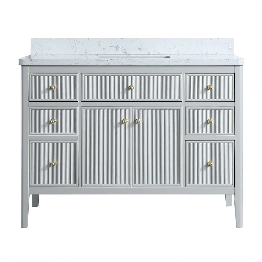 Fully Assembled 48 Inch Freestanding Bathroom Vanity with Single Sink