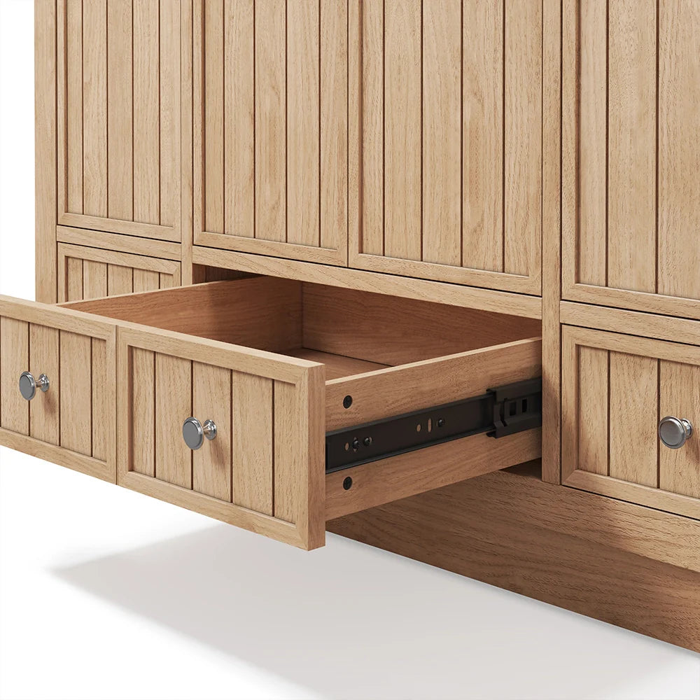 48 Inch Natural Oak Light Wood Freestanding Bathroom Vanity – Fully Assembled