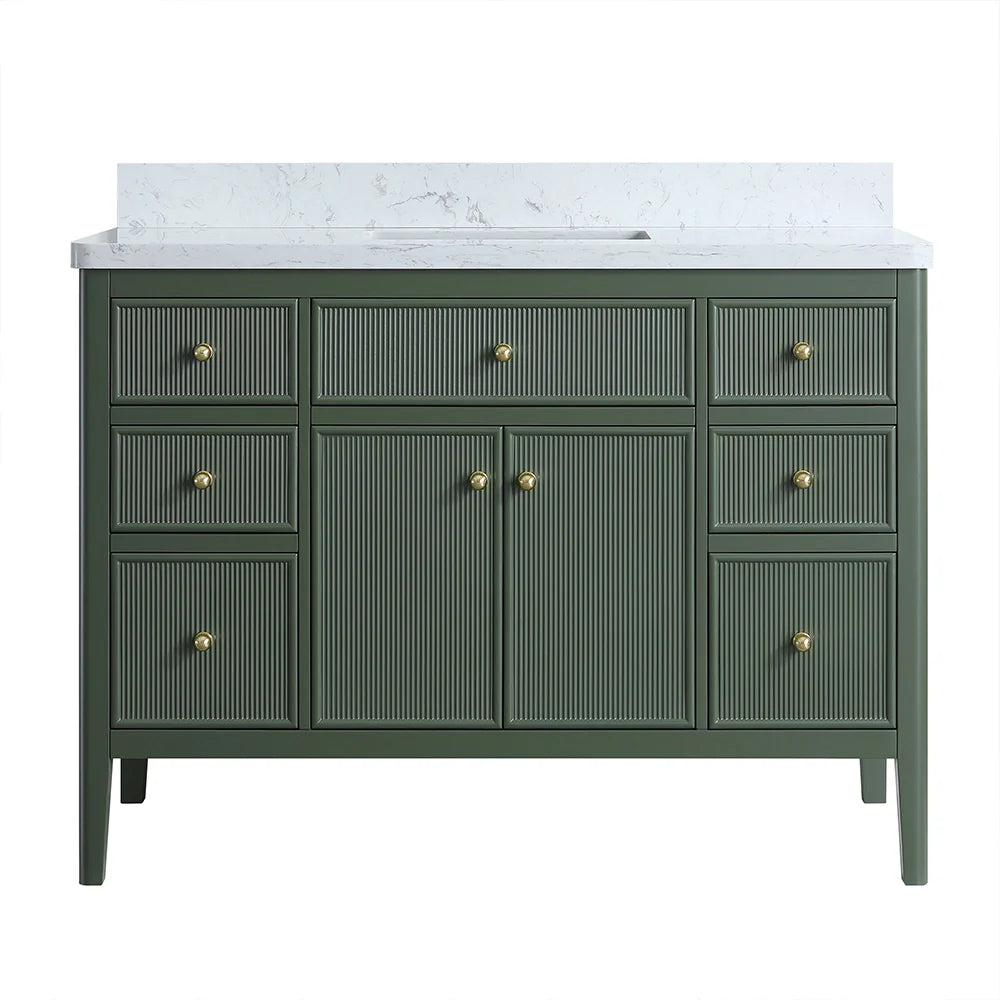 Fully Assembled 48 Inch Freestanding Bathroom Vanity with Single Sink