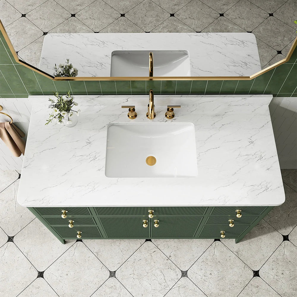 Fully Assembled 48 Inch Freestanding Bathroom Vanity with Single Sink