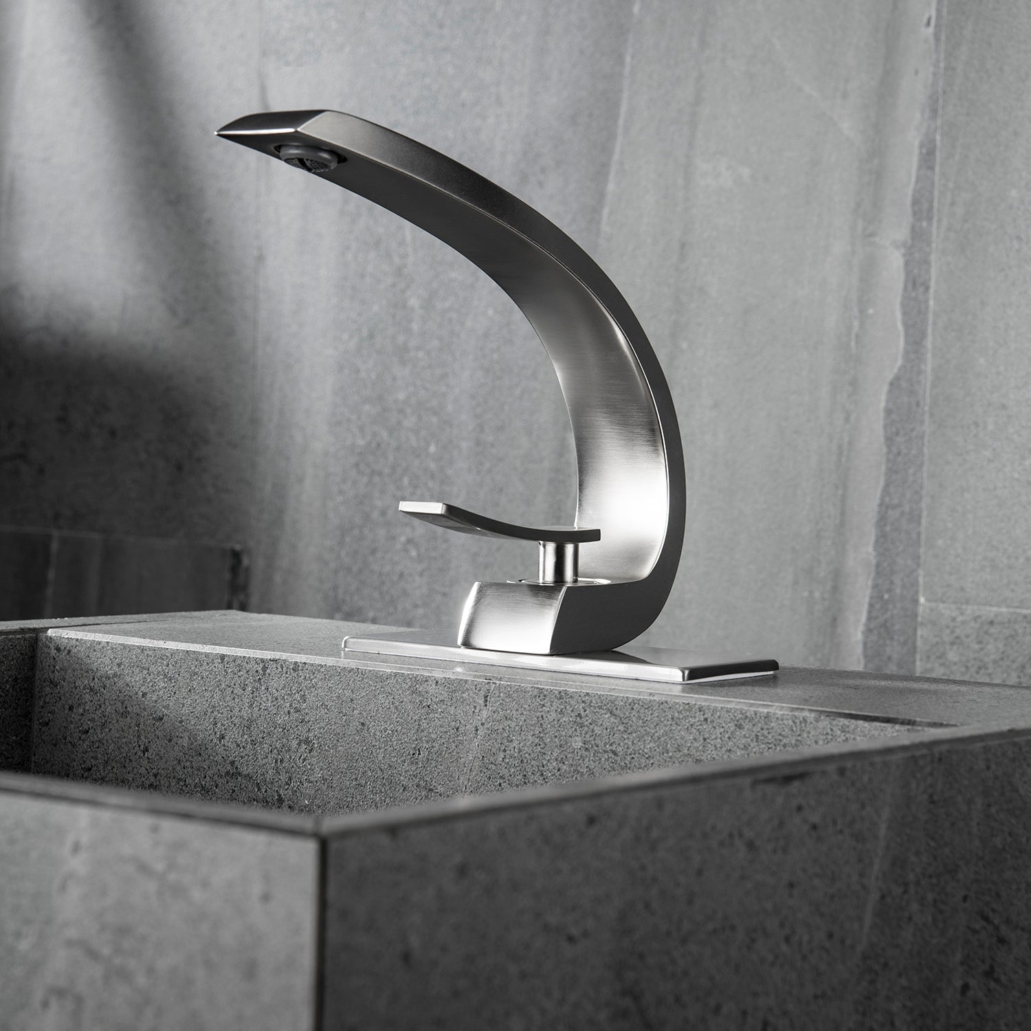 Effortless Elegance: Single Hole Bathroom Sink Faucet with 6-inch Deck Plate