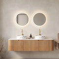 60 Inch Nature Wood Floating Bathroom Vanity with Soft-Closing Storage Drawer