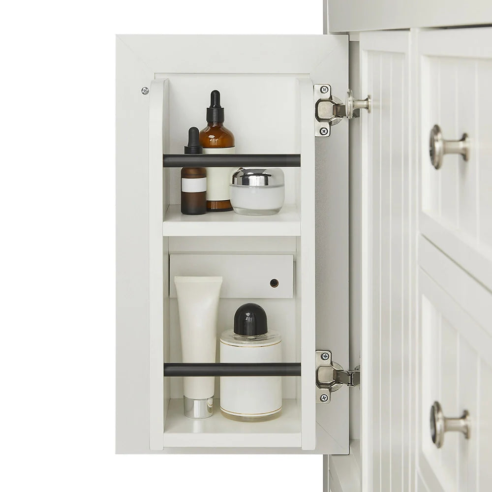 60 Inch White Fully Assembled Freestanding Bathroom Vanity With Double Sink