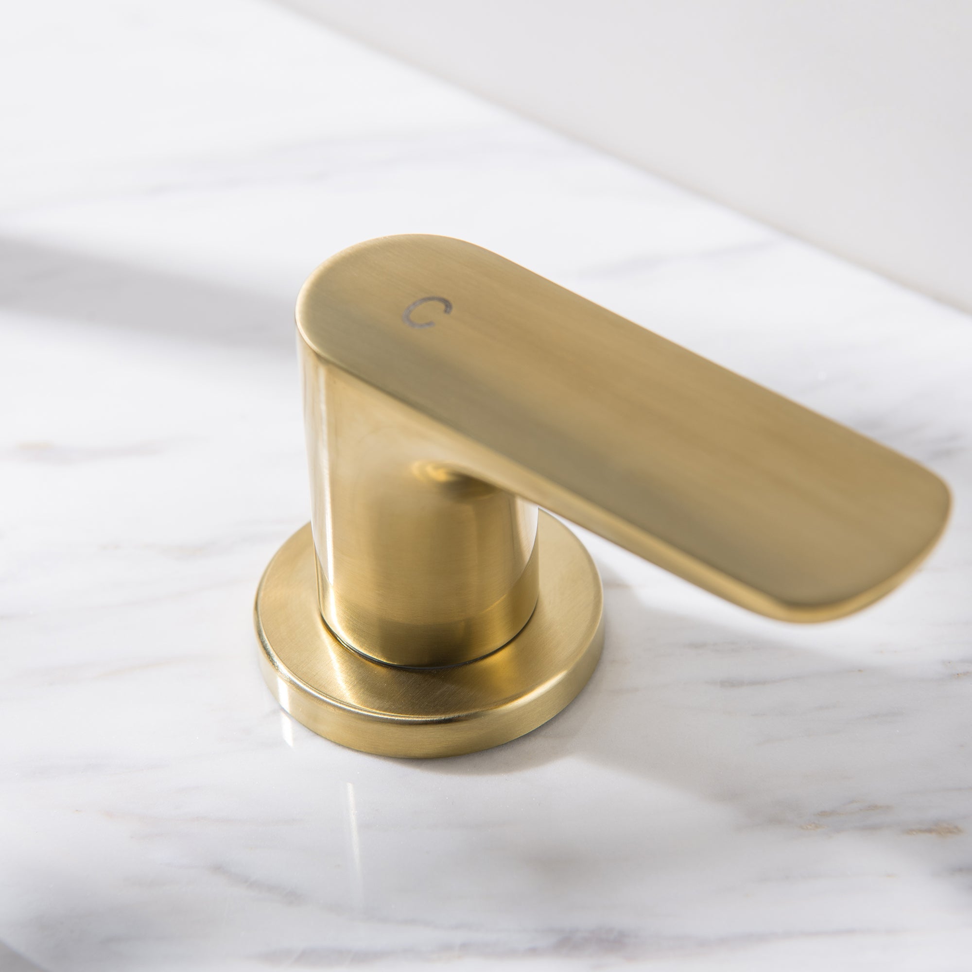 Double Handle Deck Mounted Bathroom Sink Faucet