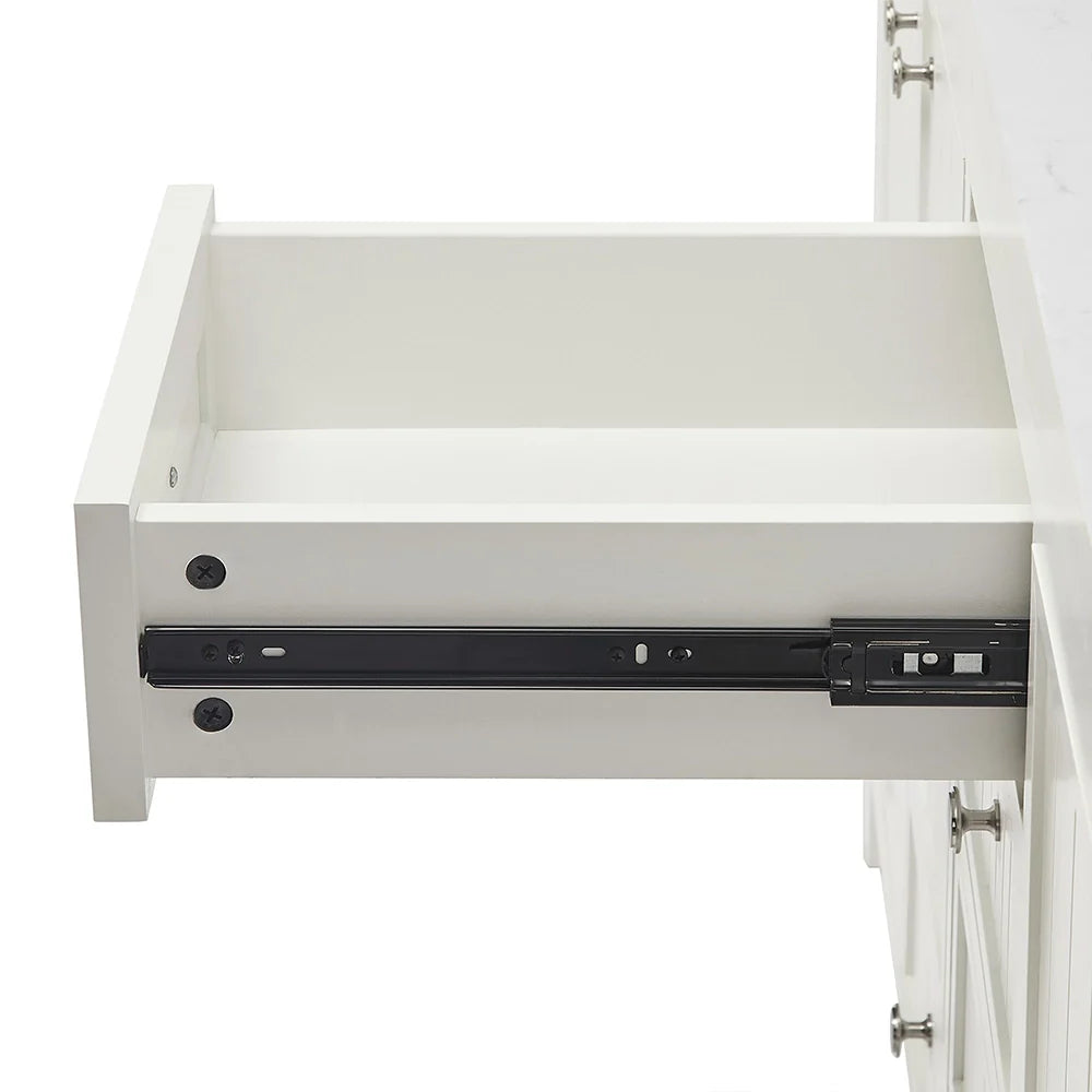 72 Inch White Freestanding Double Sink Bathroom Vanity With Fully Assembled