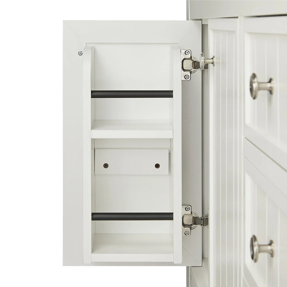 72 Inch White Freestanding Double Sink Bathroom Vanity With Fully Assembled