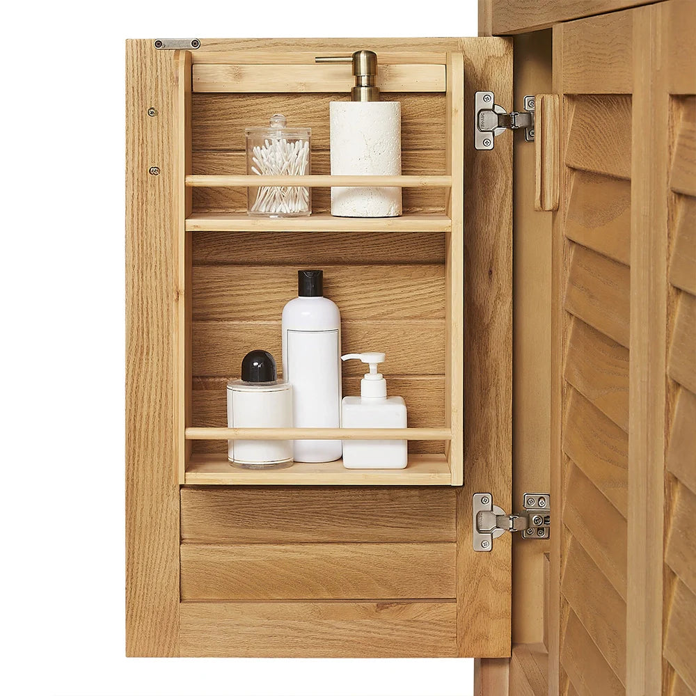 72 Inch Natural Oak Fully Assembled Freestanding Bathroom Vanity With Double Sink