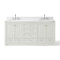 72 Inch White Freestanding Double Sink Bathroom Vanity With Fully Assembled