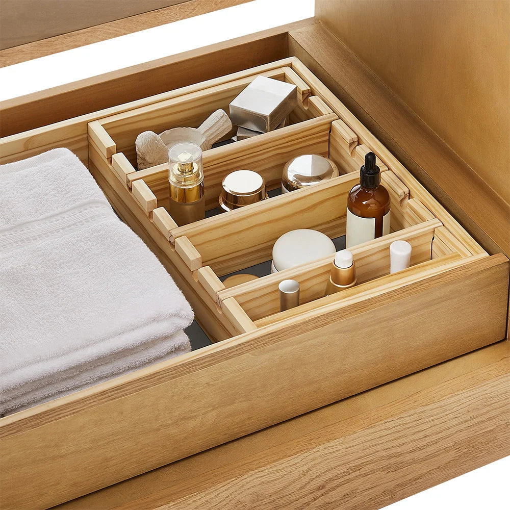 72 Inch Natural Oak Fully Assembled Freestanding Bathroom Vanity With Double Sink