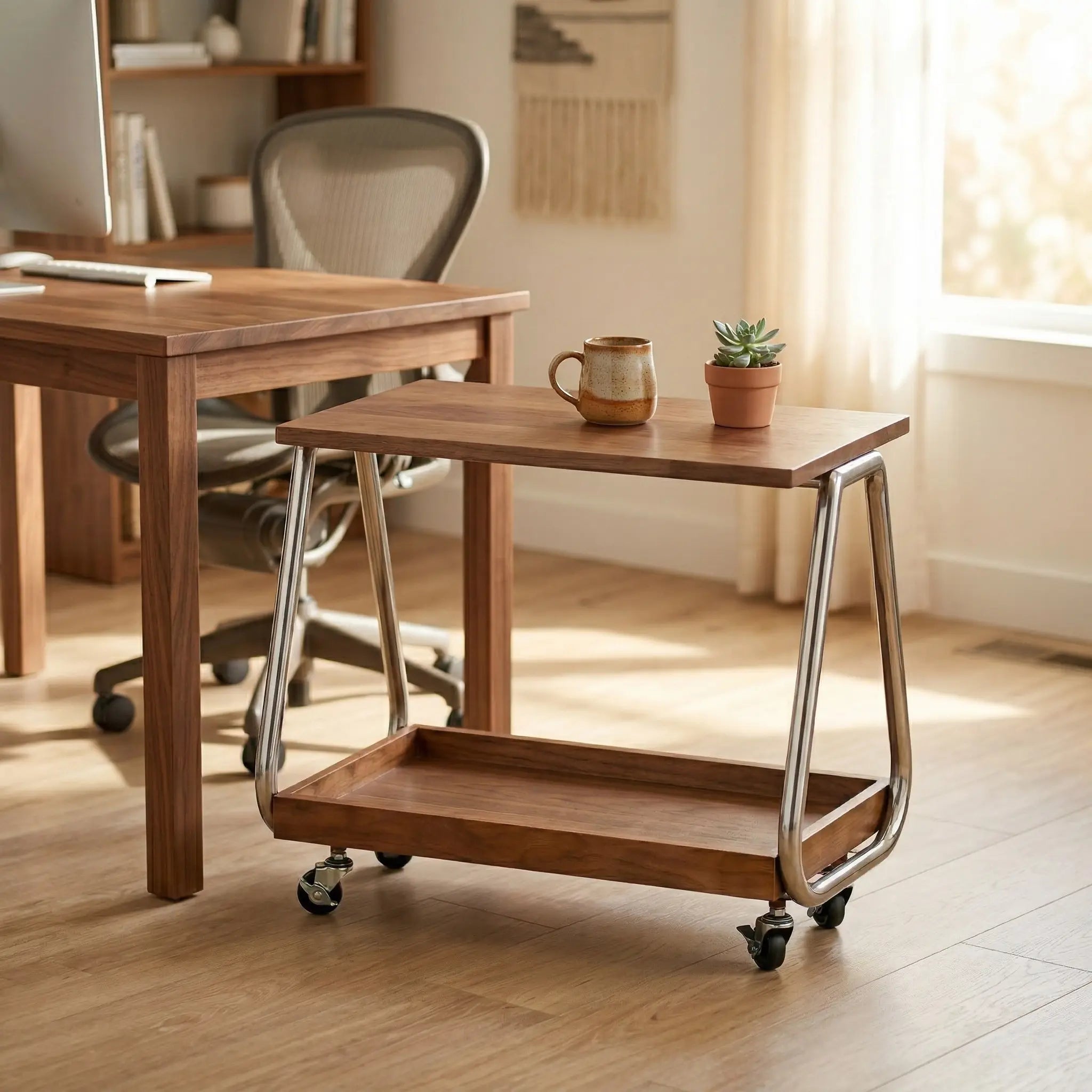 Taro Wood Storage Cart