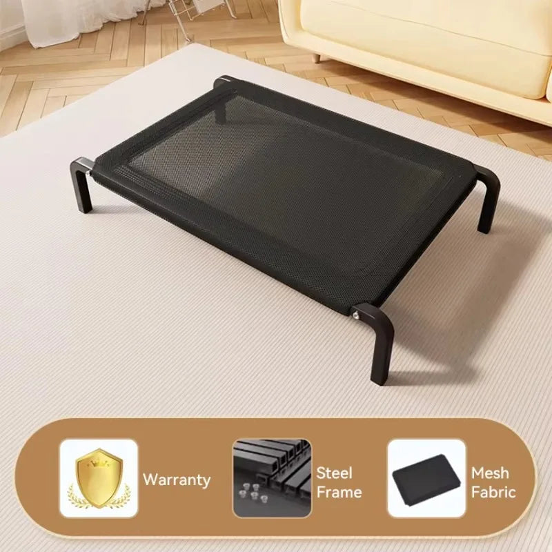 Elevated Dog Bed for Outdoor and Indoor Use – Moisture-Proof Raised Pet Cot with Non-Slip Feet – Durable Portable Bed for Large Dogs and Cats