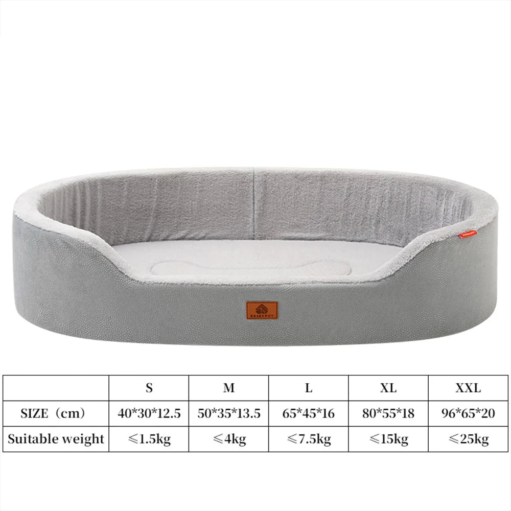 Large Breed Orthopedic Couch Bed – Waterproof Leather Pet Sofa – Easy Clean Dog Bed for Medium to Large Dogs