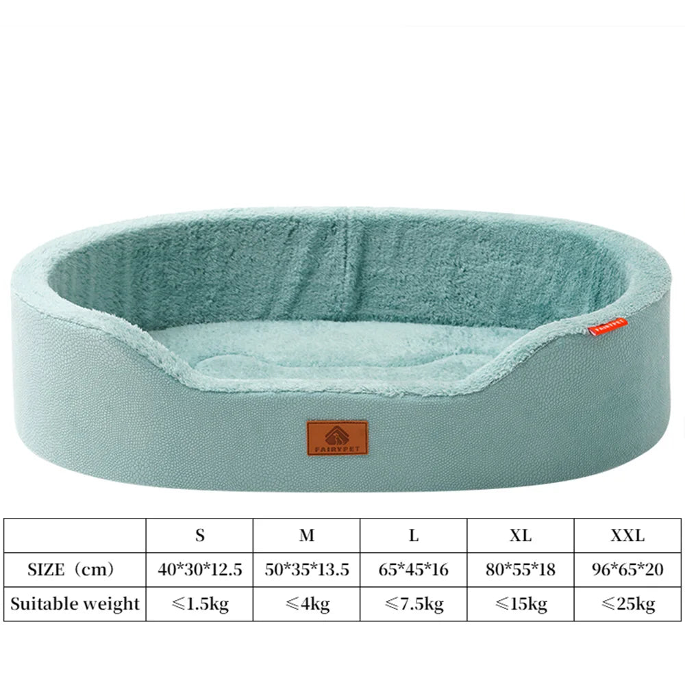Large Breed Orthopedic Couch Bed – Waterproof Leather Pet Sofa – Easy Clean Dog Bed for Medium to Large Dogs