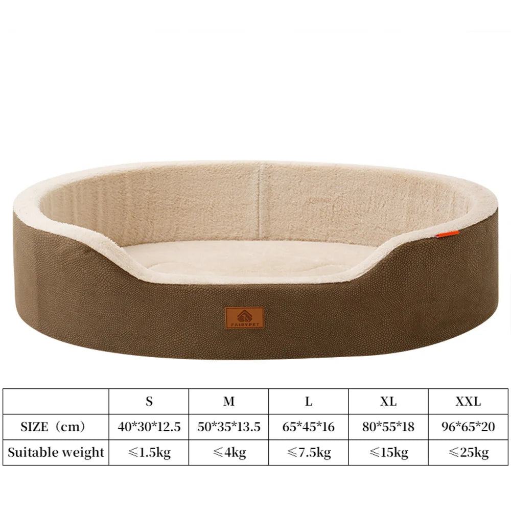 Large Breed Orthopedic Couch Bed – Waterproof Leather Pet Sofa – Easy Clean Dog Bed for Medium to Large Dogs