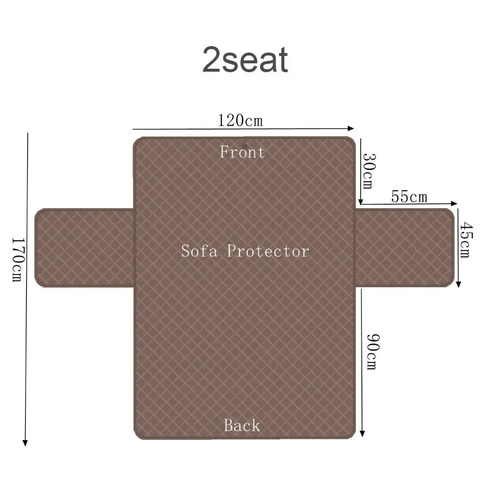 Waterproof Anti-Slip Sofa Cover - Protective Couch Slipcover for Pets, Kids, and Recliners (1, 2, and 3 Seater)