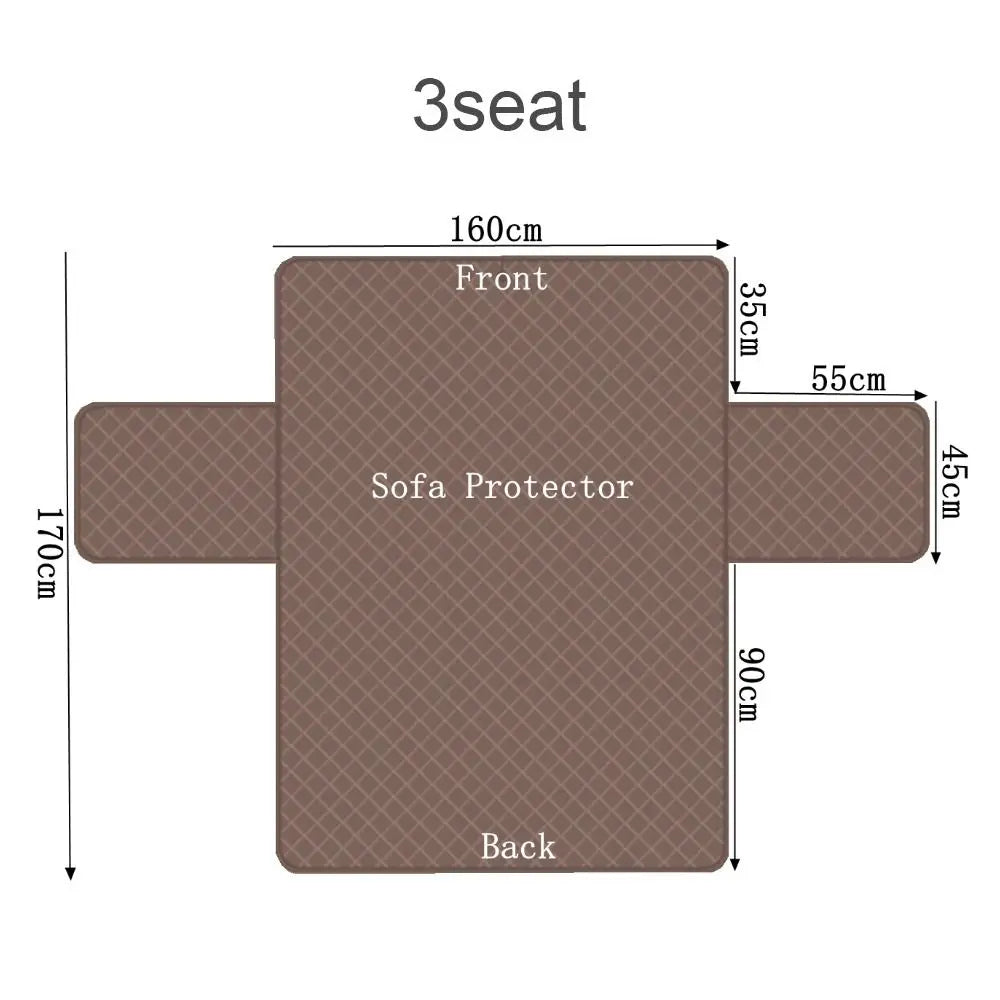 Waterproof Anti-Slip Sofa Cover - Protective Couch Slipcover for Pets, Kids, and Recliners (1, 2, and 3 Seater)