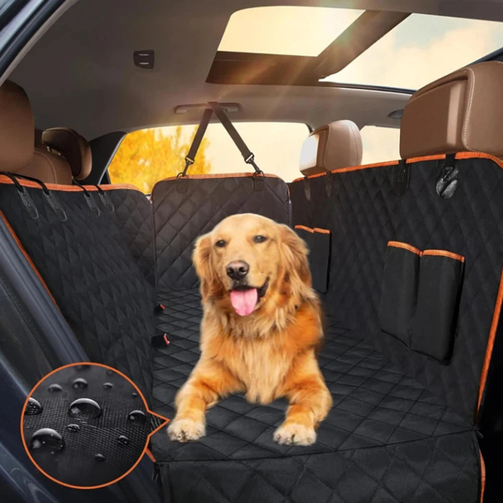 Waterproof Dog Car Seat Cover for Small Dogs – Durable Scratch-Resistant Hammock with Zipper, Non-Slip, Easy-Clean Polyester Protection for Car Interiors