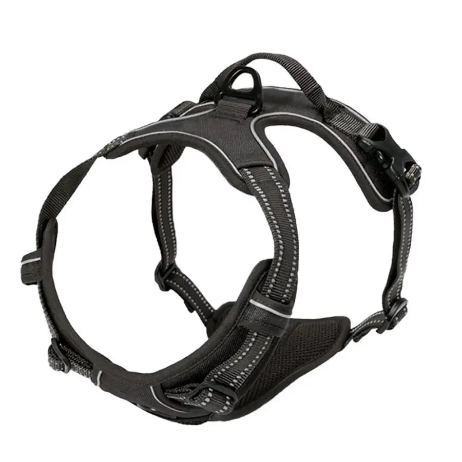 No Pull Dog Harness with Front Clip - Heavy Duty Reflective Easy Control Handle for Large Dog Walking and Training