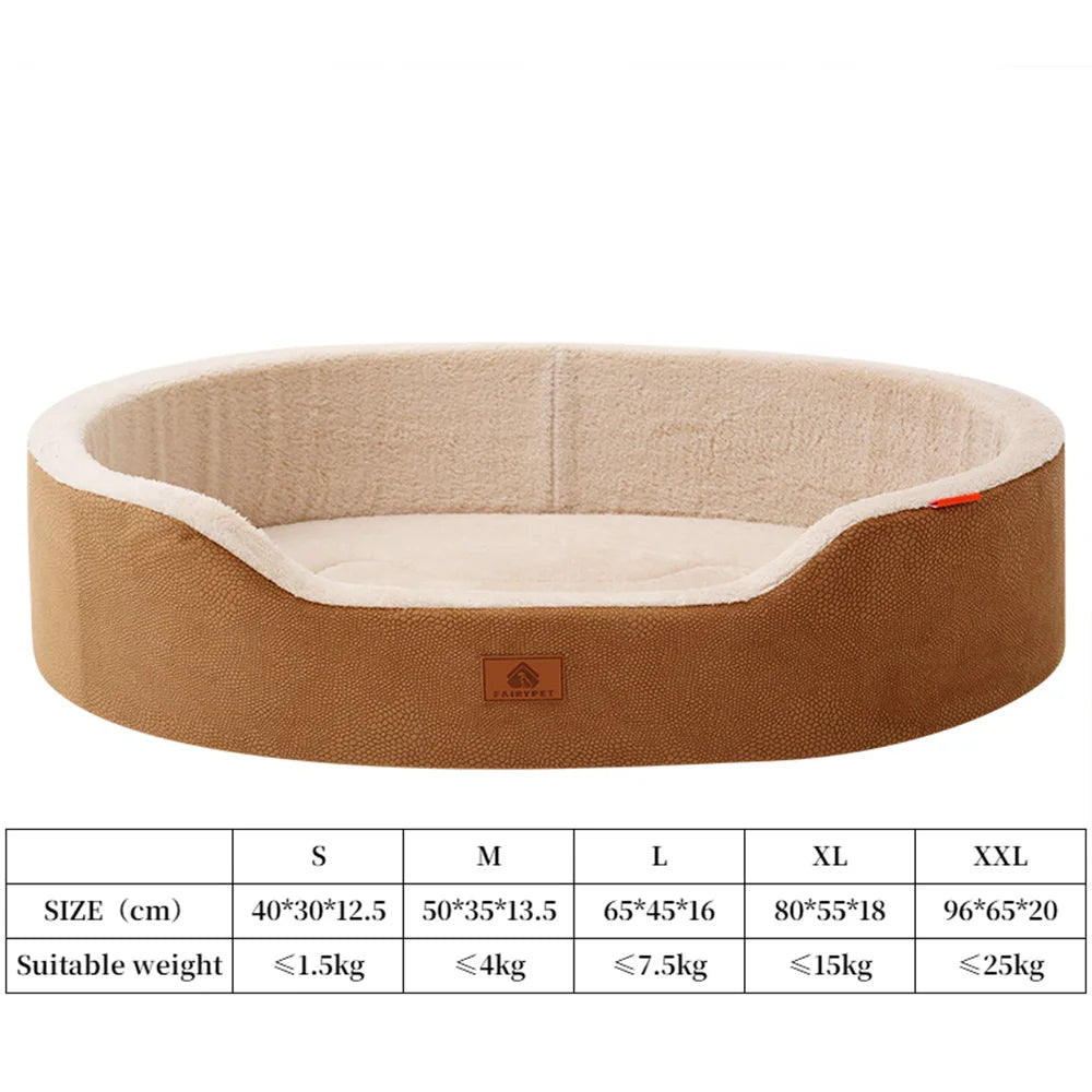 Large Breed Orthopedic Couch Bed – Waterproof Leather Pet Sofa – Easy Clean Dog Bed for Medium to Large Dogs