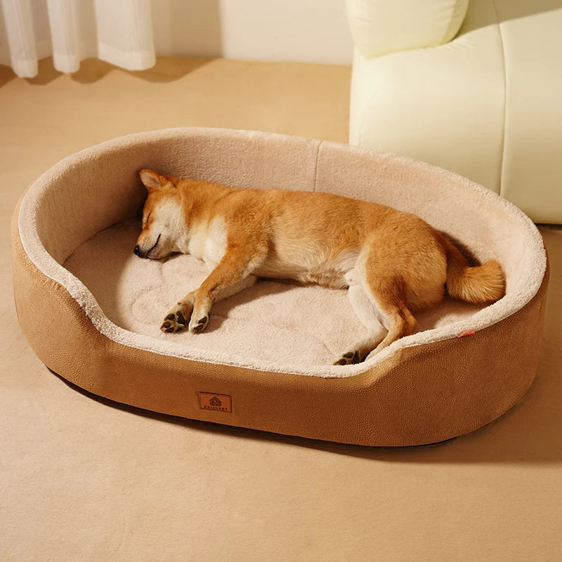 Large Breed Orthopedic Couch Bed – Waterproof Leather Pet Sofa – Easy Clean Dog Bed for Medium to Large Dogs