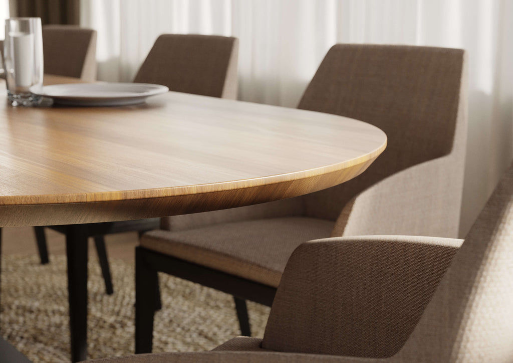 Oak Racetrack Dining Table