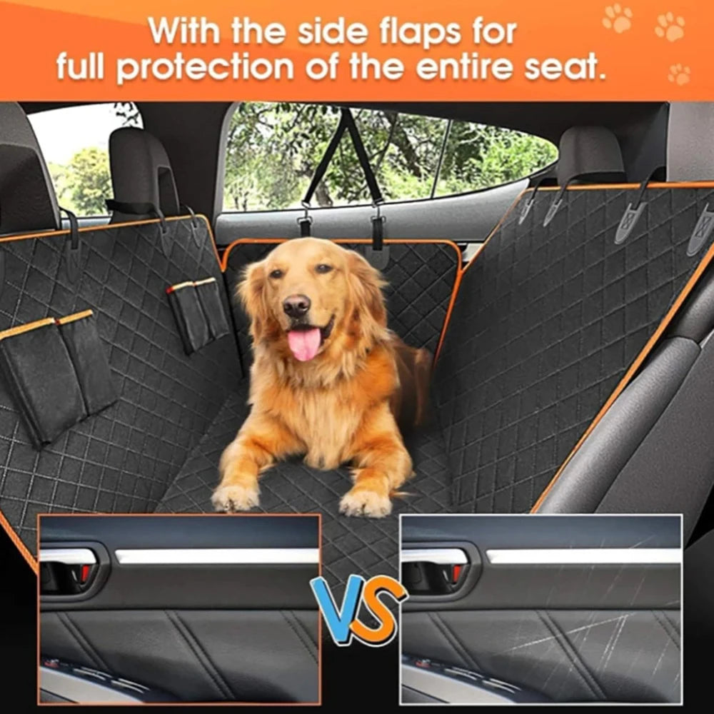 Waterproof Dog Car Seat Cover for Small Dogs – Durable Scratch-Resistant Hammock with Zipper, Non-Slip, Easy-Clean Polyester Protection for Car Interiors