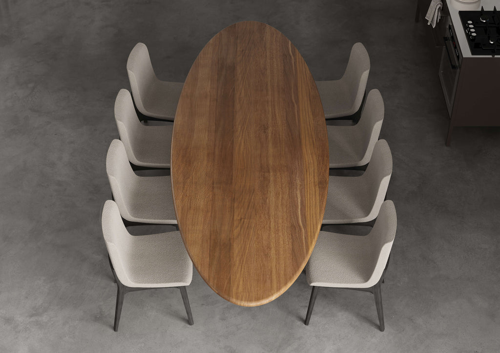 Walnut Ellipse Dining Table