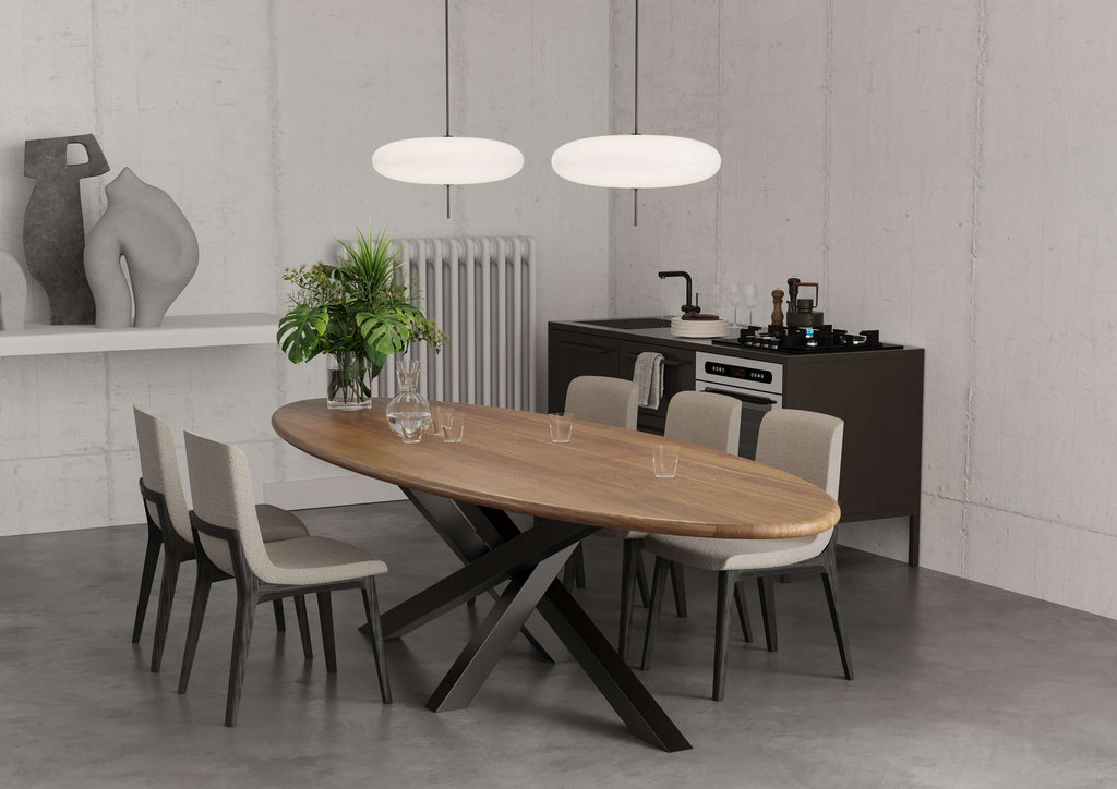 Walnut Ellipse Dining Table
