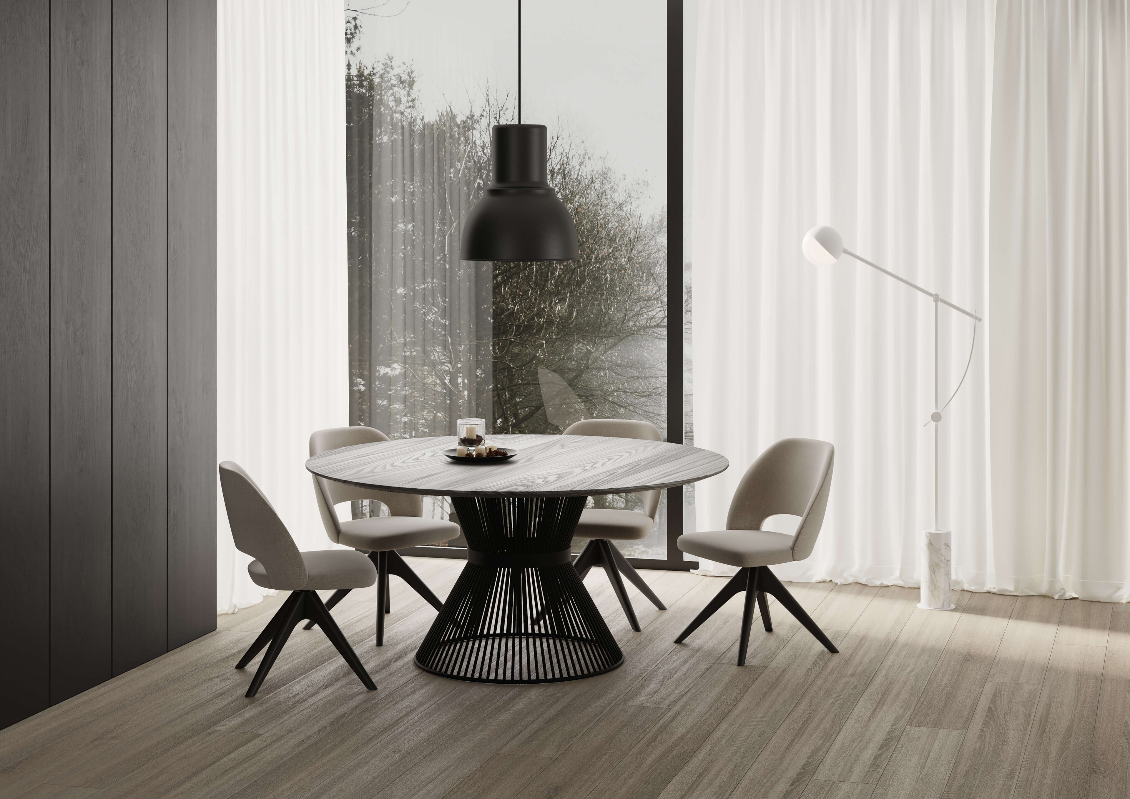 Oak Circular Dining Table