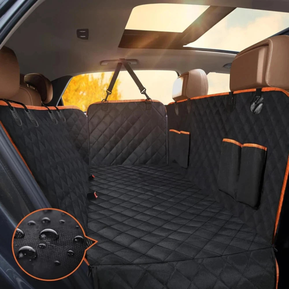 Waterproof Dog Car Seat Cover for Small Dogs – Durable Scratch-Resistant Hammock with Zipper, Non-Slip, Easy-Clean Polyester Protection for Car Interiors