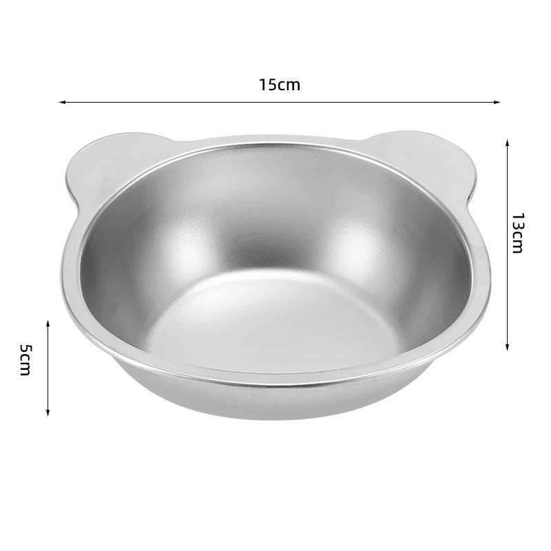 Tilted Stainless Steel Cat Bowl with Elevated Metal Stand - Ergonomic Food and Water Dish for Cats, Kittens, and Puppies