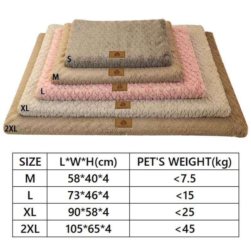 Foam Orthopedic Dog Bed – Waterproof Pet Crate Mat with Removable Washable Faux Fur Cover and Anti-Slip Bottom