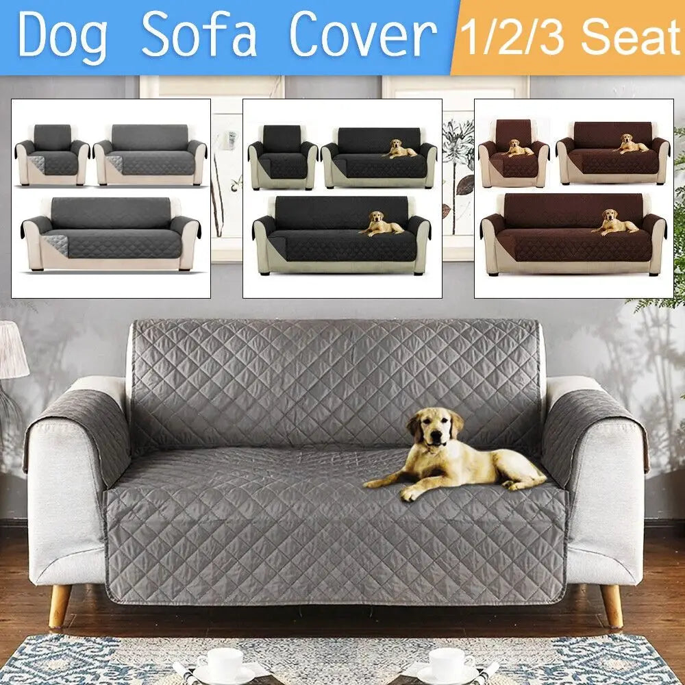 Waterproof Anti-Slip Sofa Cover - Protective Couch Slipcover for Pets, Kids, and Recliners (1, 2, and 3 Seater)