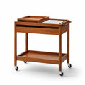Taro Wood Rolling Serving Cart