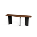 Modern Console Table – Solid Walnut Live Edge Surface – Minimalist Entryway Accent Table