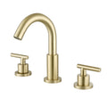 Modern Three Hole Double-handle Bathroom Basin Faucet