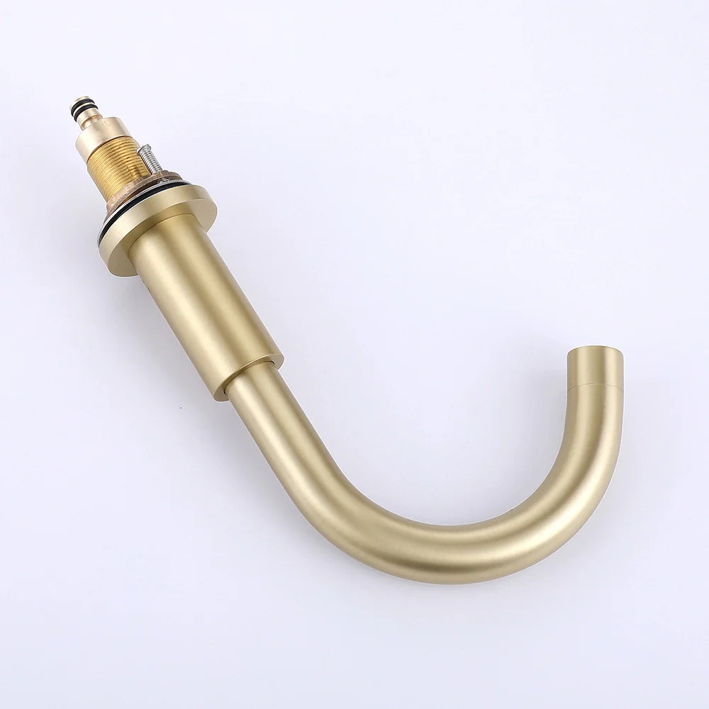 Modern Three Hole Double-handle Bathroom Basin Faucet
