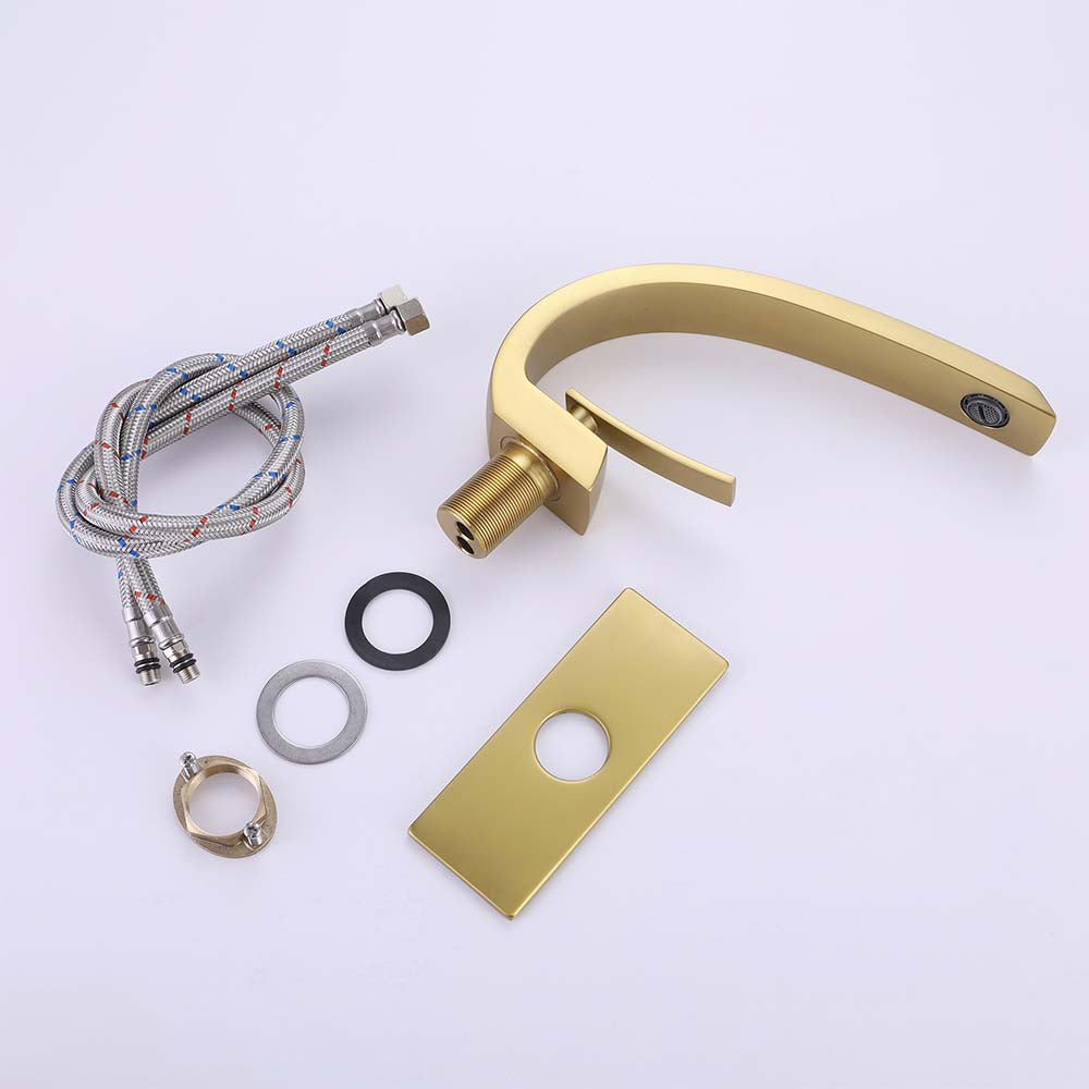 Effortless Elegance: Single Hole Bathroom Sink Faucet with 6-inch Deck Plate