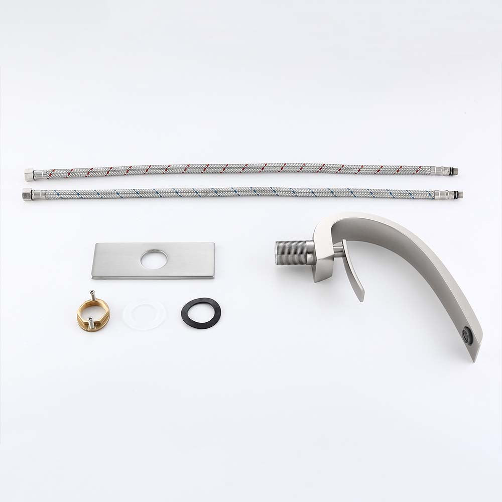 Effortless Elegance: Single Hole Bathroom Sink Faucet with 6-inch Deck Plate