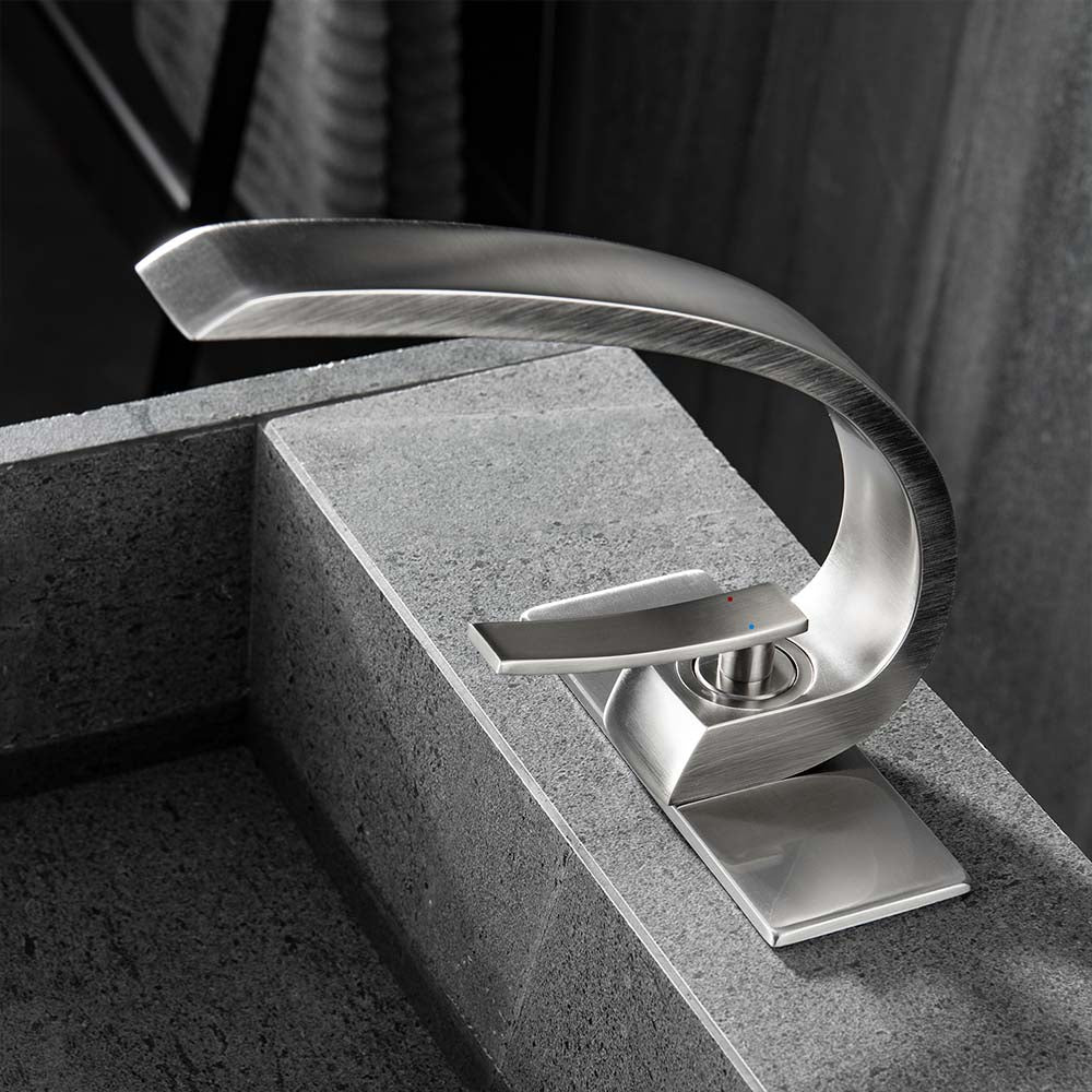 Effortless Elegance: Single Hole Bathroom Sink Faucet with 6-inch Deck Plate